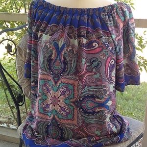 Allison Joy off shoulder dress paisley